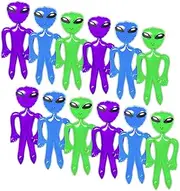 Inflatable Alien Party Favors - 18" Multi-Color (12 Pack)