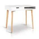 Artiss Computer Desk Drawer Shelf Home Office Study Table White 90CM