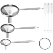 7 Pcs Stainless Steel Mini Funnels for Kitchen Use Large Tiny Small Funnel Set 3