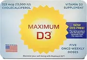 Maximum D3 13,000 IU, 5 Capsules Total (5-Week Supply)