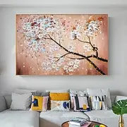 Mintura Handmade Tree Flowers Oil Paintings On Canvas Wall Art Decoration Modern Abstract Picture For Home Decor Rolled Frameless Unstretched Painting