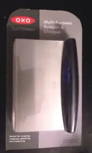 OXO SoftWorks Multi-Purpose Scraper & Chopper w/Stainless Steel Blade, Non-Slip