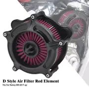 Matte Black Air Filter Red Intake For Harley Touring Trike 2017-23 Softail 18-23
