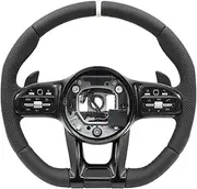 Steering Wheel，Compatible With Mercedes Benz AMG C190 W117 W166 W177 W197 W205 W213 W216 W217 W218 W222 W253 W257 W463 W464 GLE G63 C63(With button)