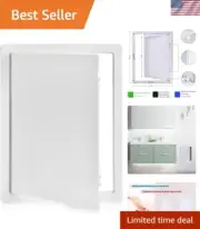 Access Panel White Plastic 12x16 Inch Reinforced Hinged Drywall Solution