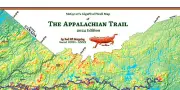 2024 Ed. 10' Appalachian Trail topographic map built w/archival canvas and Inks.