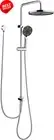 WELS Twin Hose Shower System 10" Rain Shower Head Sliding Rail Chrome