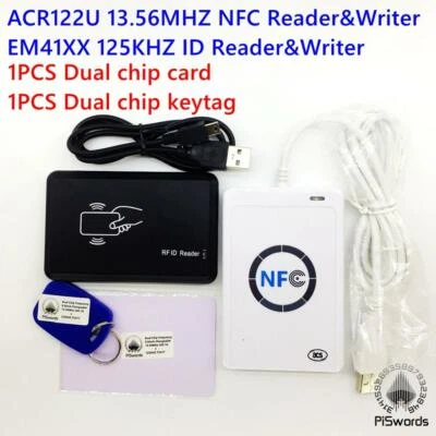 NFC ACR122U 13.56MHZ RFID CARD + 125KHZ ID Reader & Writer programmer M1 EM4100