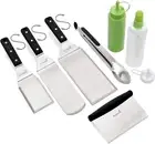 Metal Spatula Set - Griddle Accessories Kit - Grill Flat Spatula Pancake Flipper