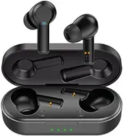 True Wireless Earbuds Bluetooth 5.0 Headphones in Ear with Touch Control, in-Ear Sports Headset Built in Mic,Hands-Free Headphone with Noise Reduction for Sport Workout（Black）