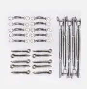 Stainless Steel WireRope Balustrade Kit Jaw/Swage Saddle Eyescrew 5pack