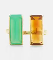 [Aliita] Aliita Bi Maxi 9kt gold ring with chrysoprase and citrine N multicoloured