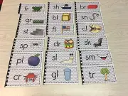 The Blue Series - 18 Beginning Consonant Blends Booklets - Montessori