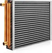 Water to Air Heat Exchanger 15x20 with 1" Copper Ports for Outdoor Wood Furnaces, Residential Heating and Cooling, and Forced Air Heating(HTL15x20)