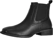 [J's.o.l.e] Cowboy Boots for Men Western Square Toe Ankle Chelsea Boots