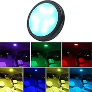Car Led Lights Interior,7 Colors Ambient Lighting Car Interior,USB Rechargeable Car Interior Reading Light,Car Sound Control Light,Touch Switch and Music Sync Color Change Portable Led Lights for Car