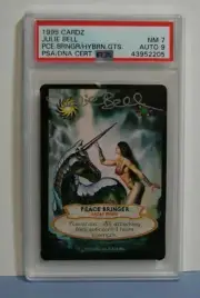 1995 Cardz PCE. Hyborian Gates Card SIGNED JULIE BELL PSA/DNA NM 7 AUTO 9