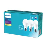 Philips A60 B22 LED 900Lm Warm White 9W Globe - 3 Pack