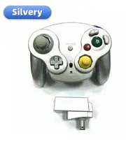 5 Colors Wireless Gamepad Controller for NGC game console with 2.4G Adapter Gamepads Joystick for GameCube Video Game Console Silvery