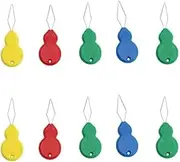10Pcs Multi Color Plastic Wire Loop DIY Simple Needle, Plastic Leaf Shaped Needle Threaders for Sewing Machine DIY Embroidery