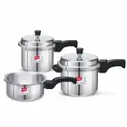 Impex Induction Base Pressure Cooker Family Combo Set of 2, 3 & 5 Litre