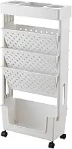 Floor-to-ceiling Movable Bookshelf with Wheels Tableside Movable Bookshelf Multifunctional Classroom Desk Storage Shelves Study Room Large Capacity Book Storage Shelves