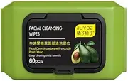 Homely Haven Avocado Moisturizing Deep Cleaning Wipes Makeup Remover Facial Wipes Cucumber Vitamin E Makeup Remover Wipes Hydrating Refreshing Soothing