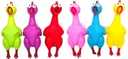 Big Rubber Chicken Collectible Mix (9.5") Assorted Colors. Classic Gag Gift