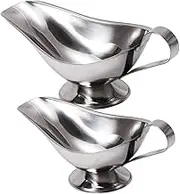 GRIRIW 2pcs Sauce Bucket Boat Sauce Dispenser Seasoning Jar for Dips Gravy in Kitchen