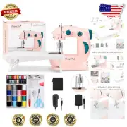 Mini Pink Sewing Machine for Kids with Extension Table - Perfect for Beginners