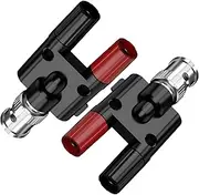 2Pack BNC to Dual Banana Adapter, tunghey BNC Male Plug to 2X 4mm Dual Banana Female Jack Socket Binding Post RF Coax Coaxial Splitter Connector for HF Radio Antennas Oscilloscope DVM