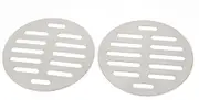 sourcingmap Stainless Steel Round Sink Floor Drain Strainer Cover 4 Inch Dia 2pcs