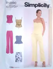 Simplicity Pattern R12090 8-16 Misses Pant Skirt Corsets New Uncut