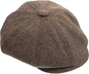 Luxshiny Female Octagonal Beret Hat Turned Twill Pattern Design Stylish Vintage Accessory for Autumn Fashion Unisex Comfortable Headwear for Daily Use and Special Occasions