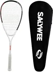 yuksok Carbon Fiber Frame Squash Racket Squash Paddle Classical Multifunction Supplies Tear Drop Squash Racquet for Office Traveling
