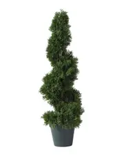 Nearly Natural 2ft Cedar Spiral Silk Tree
