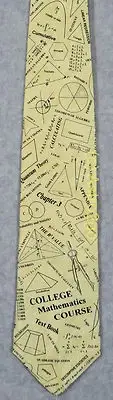 COLLEGE MATHEMATICS CALCULUS ALGEBRA GEOMETRY Museum Artifacts Silk Necktie NEW