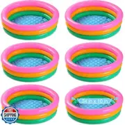 Jerify 6 Pack Kiddie Pool for Toddler 34 x 10 Inch Inflatable Kids Swimming P