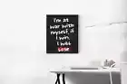 I'm At War With Myself Quote Painting Wall Art poster Choose your Size