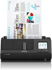 [Epson] Workforce ES-C380W Compact Desktop Document Scanner, Black, B11B269501
