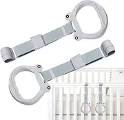 Vgvgaj Pull Up Rings for Play Pen,2X Walking Assistant Crib Pull Up Rings | Portable Safety Bed Stand Up Exercise for Toddler, Kids, Learning, Early Development