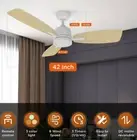 QRMOK TLY42-WE-3DS3 Series 42 in. LED Light White & Ceiling Fan with Remote NEW