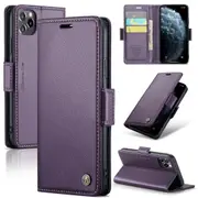 CaseMe iPhone 13 Pro Max Folio Wallet Case Cover Apple Side Closure ProMax [Purple]
