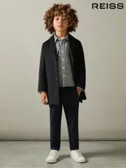 Reiss Navy Gable 3-9 yrs Single Breasted Overcoat (B25087) | $195