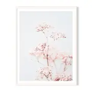 Pink Lovely Framed Printed Wall Art - White