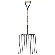 Seymour 49285 Structron Forged Ensilage Mulch Fork 10-Tine with Steel D Grip
