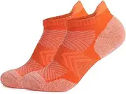 [Generic] Women's Running Socks Padded Sports Socks Ankle Socks Breathable Cotton Socks Orange S