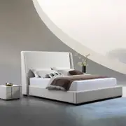 Ritt Fabric Upholstery Bed Frame/Wood Legs/Queen/ King