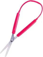 Safety Scissor Grip Sturdy Stainless Steel Art Supplies Stationery Scissors Multi-functional Office Paper Shear for Kids Red
