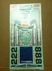 New Original Tamiya 1986 Boomerang Decals.